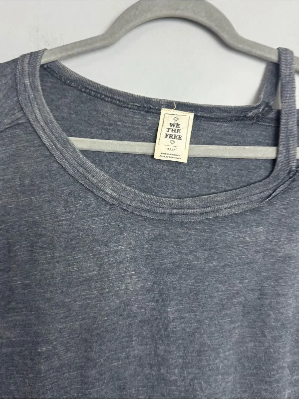FREE PEOPLE | WE THE FREE Gray Asymmetrical T-Shirt Women’s Size XS Oversized